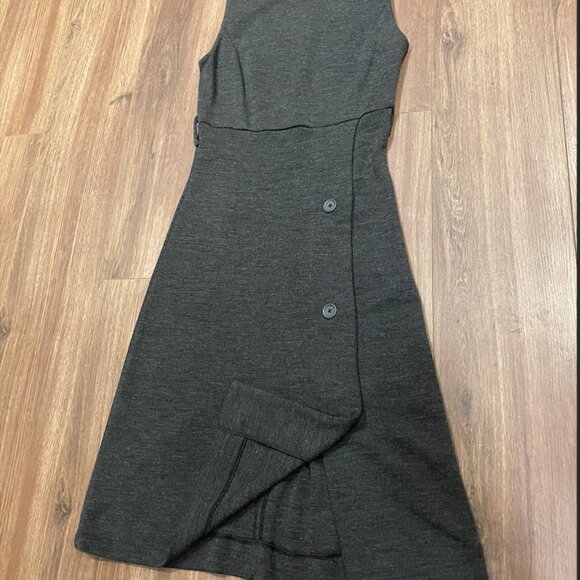 Banana Republic, Gray A-Line Dress, Front Button, Back Zipper, size S - Picture 1 of 8
